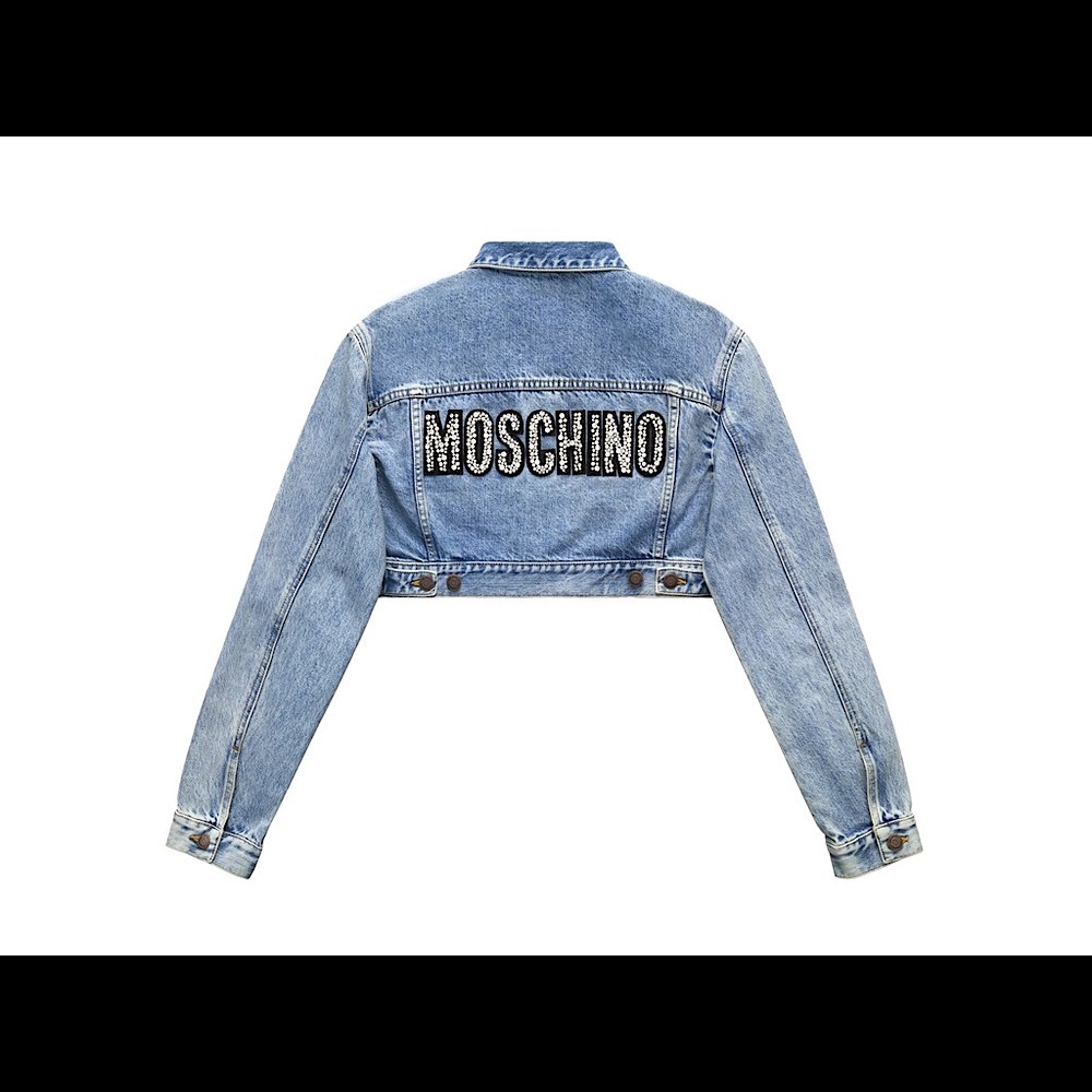 MOSCHINO [TV] H&M Cropped Denim Jacket XS